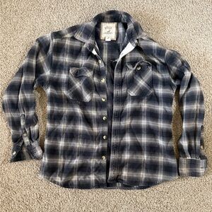 Ditch Plains Plaid Button Up Shirt size Medium Cotton Workwear Flannel